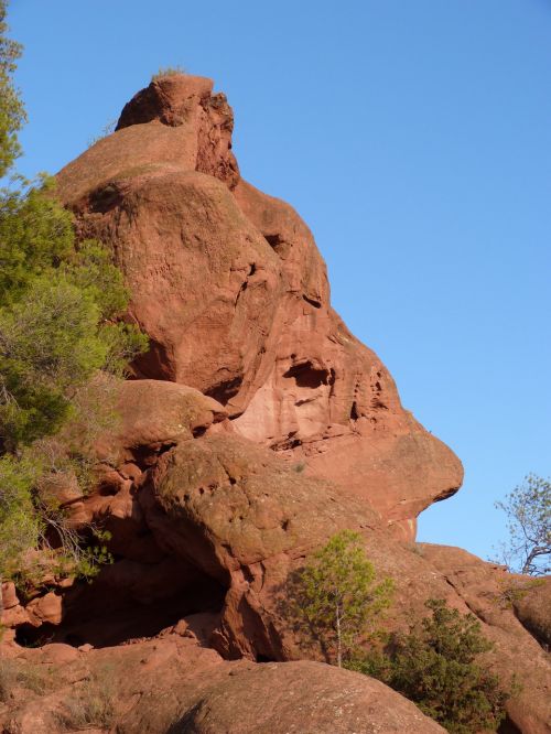 rock red sandstone sky