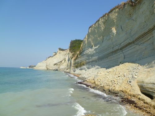 rock sea corfu