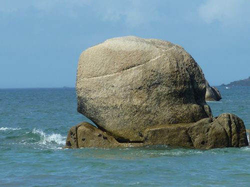 rock sea coastline