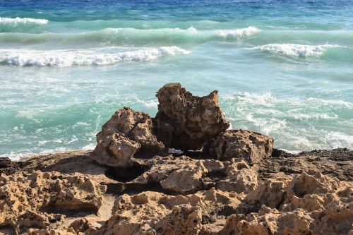 rock rocky coast wave