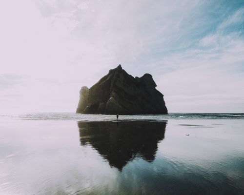 rock beach wet