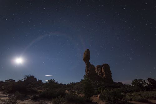 rock desert night