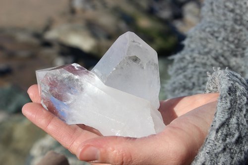 rock crystal  minerals  transparent