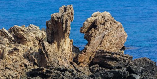 rock formation coast nature