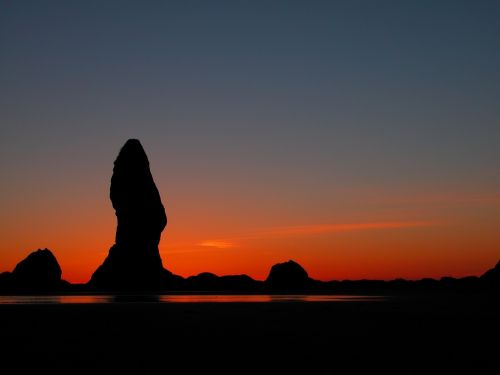 rock formations sunset landscape
