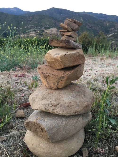 rock sculpture peace creativity