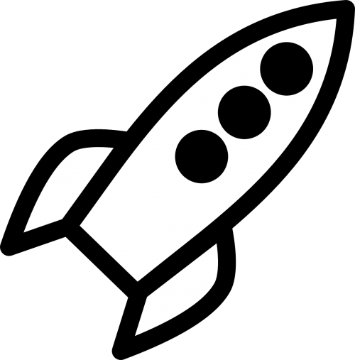 rocket symbol flying