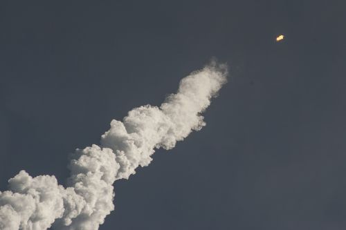 rocket launch steam smoke