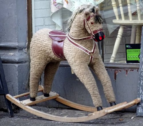 Rocking Horse Outside A Shop
