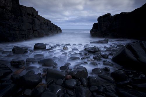 rocks pebbles sea