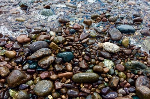 rocks water beach