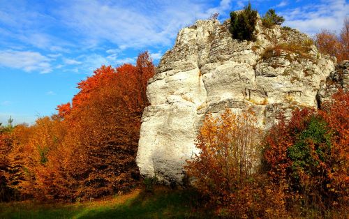 rocks autumn landscape