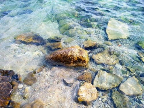 rocks beach transparent