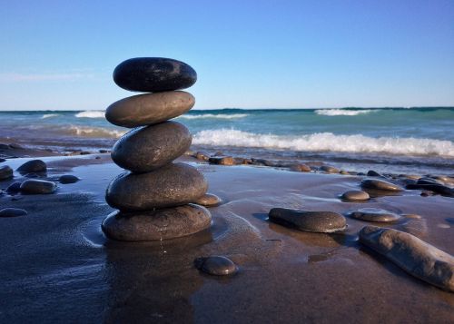 rocks stacked balance