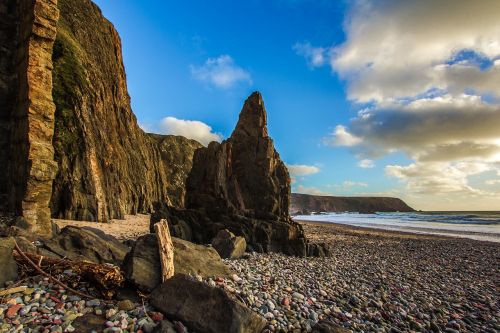 rocks beach ocean