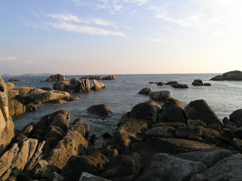rocks sea cliff