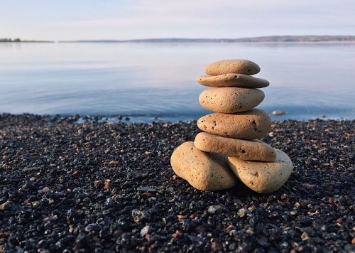 rocks stacked balance