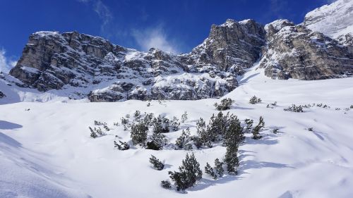 rocks mountain snow