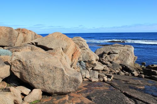 rocks beach sea