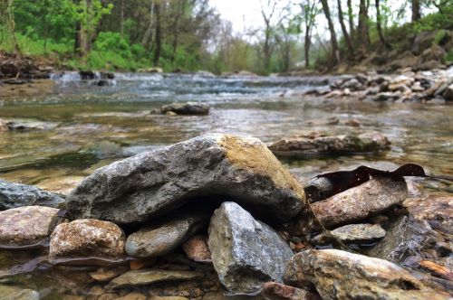 rocks stream water