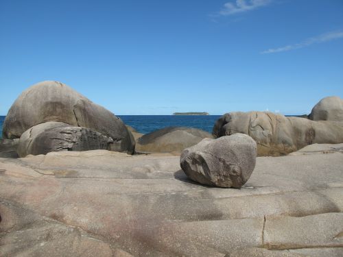 rocks sea coastline