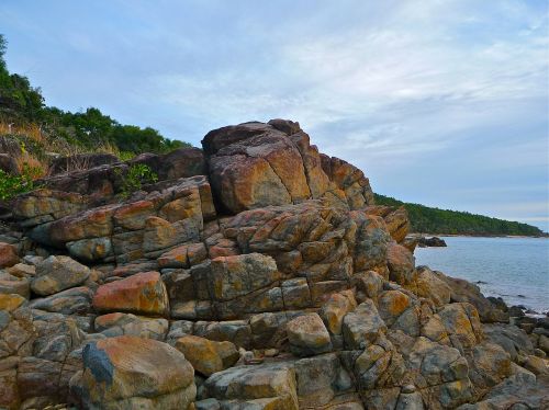 rocks seaside landscape