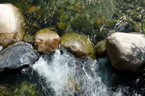 rocks running water nature