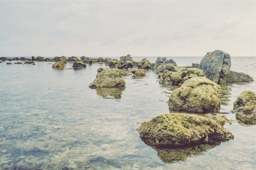 rocks boulders ocean