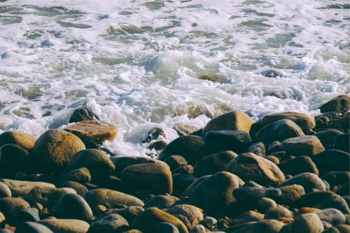 rocks shore ocean