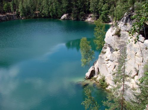 rocks lake view