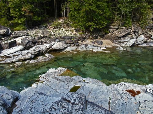 rocky river bed crystal