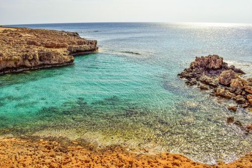 rocky coast sea clear