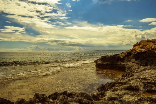 rocky coast sea sky