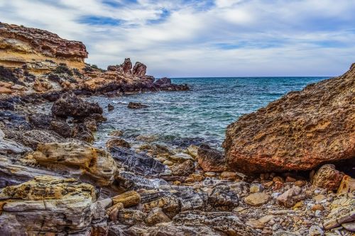 rocky coast stones rock