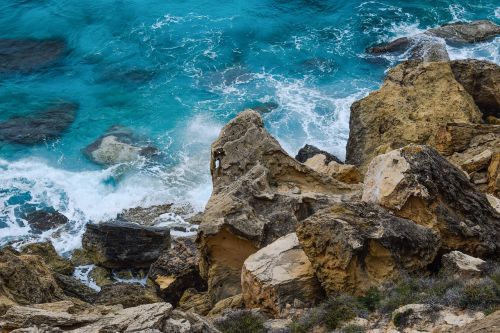 rocky coast cliff rocks