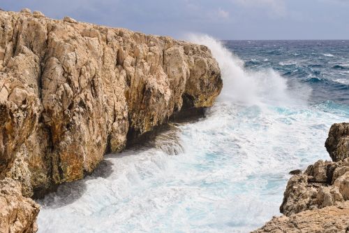 rocky coast cliff sea