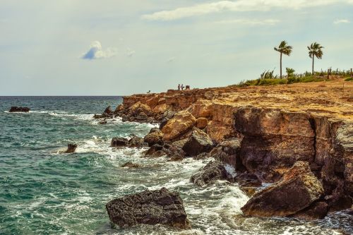 rocky coast waves nature