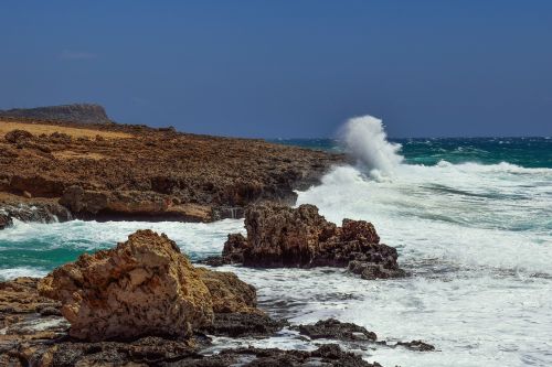 rocky coast rocks waves