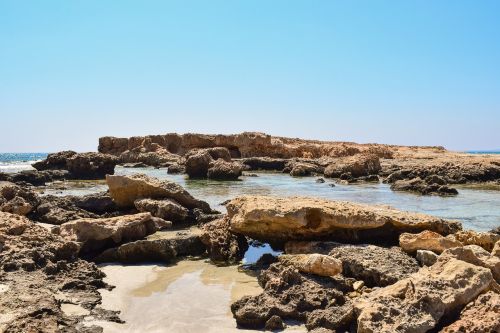 rocky coast lagoon sea