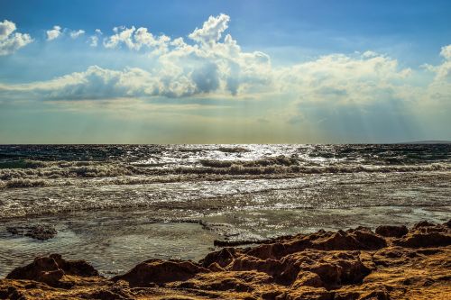 rocky coast sea sky