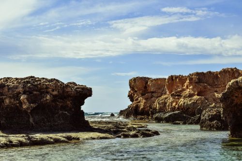 rocky coast sea sky