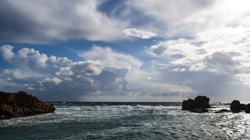 rocky coast sea waves