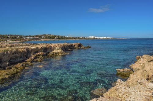 rocky coast sea seashore