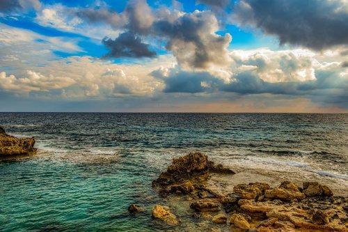 rocky coast  sea  nature