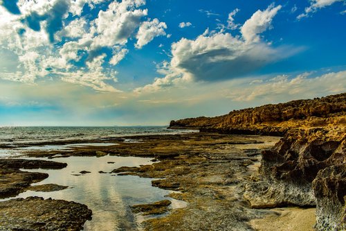 rocky coast  sea  nature