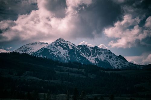 rocky mountains clouds mountain