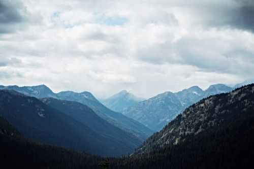 rocky mountains valley landscape