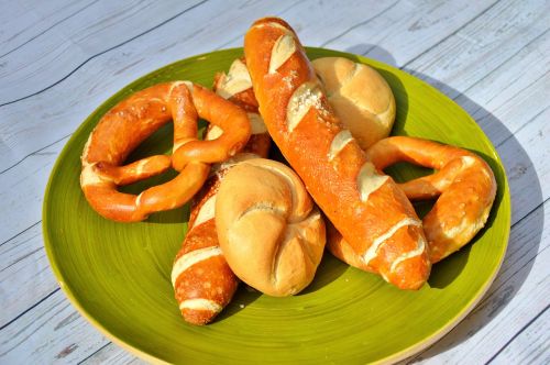 roll pretzels baked goods