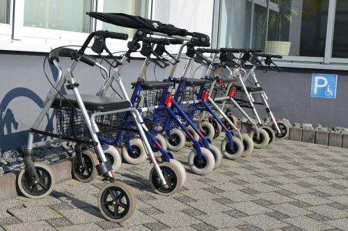 rollator seniors disabled parking space