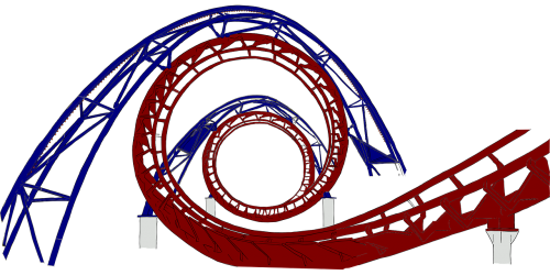 roller coaster tube red